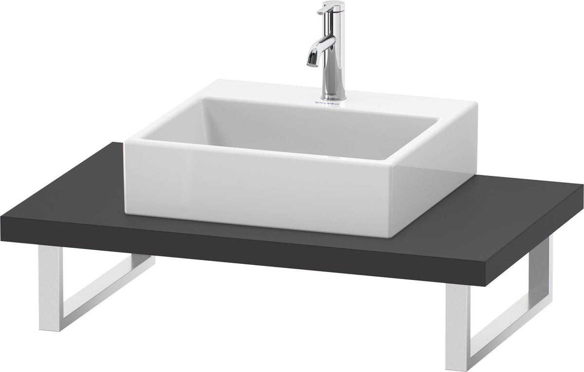 Duravit L-Cube Konsole variabel 550 mm weiß matt – wandhängend, mit Ausschnitt für Waschschüssel