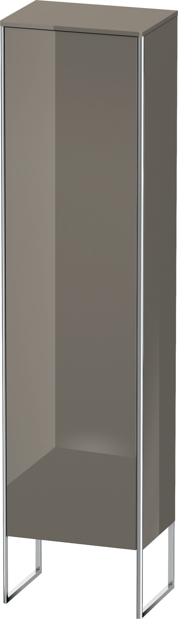 DURAVIT Hochschrank XSquare Flannel Grey Hochglanz 2016 mm – bodenstehend, 1 Tür, Tip-On