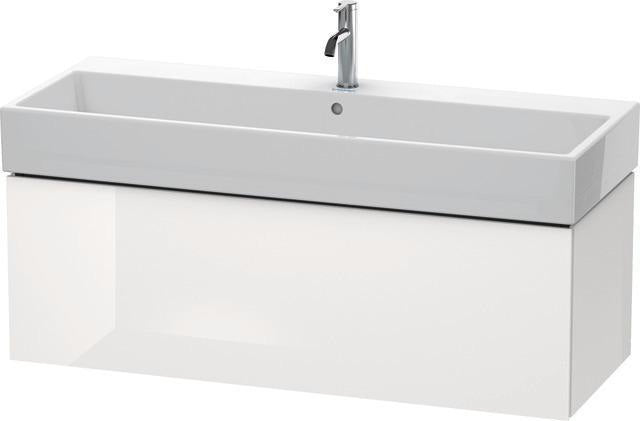Duravit L-Cube Waschtischunterbau 1184 mm taupe supermatt mit Tip-On-Technik für Vero Air