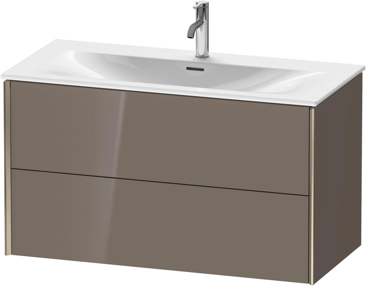 DURAVIT XViu Waschtischunterbau wandhängend 1010 mm, 2 Schubkästen, weiß matt – mit Tip-On-Technik