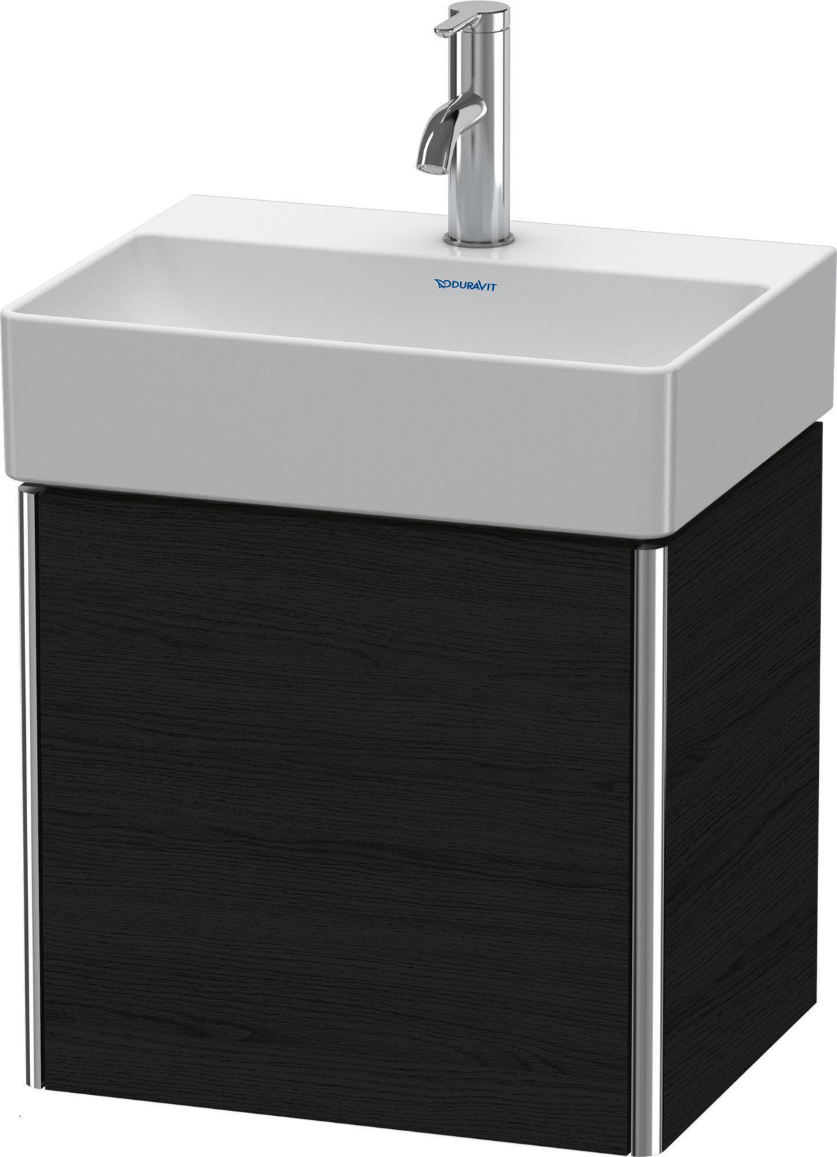 Duravit XSquare Waschtischunterbau 434 mm Eiche Schwarz, 1 Tür links, wandhängend, Tip-On