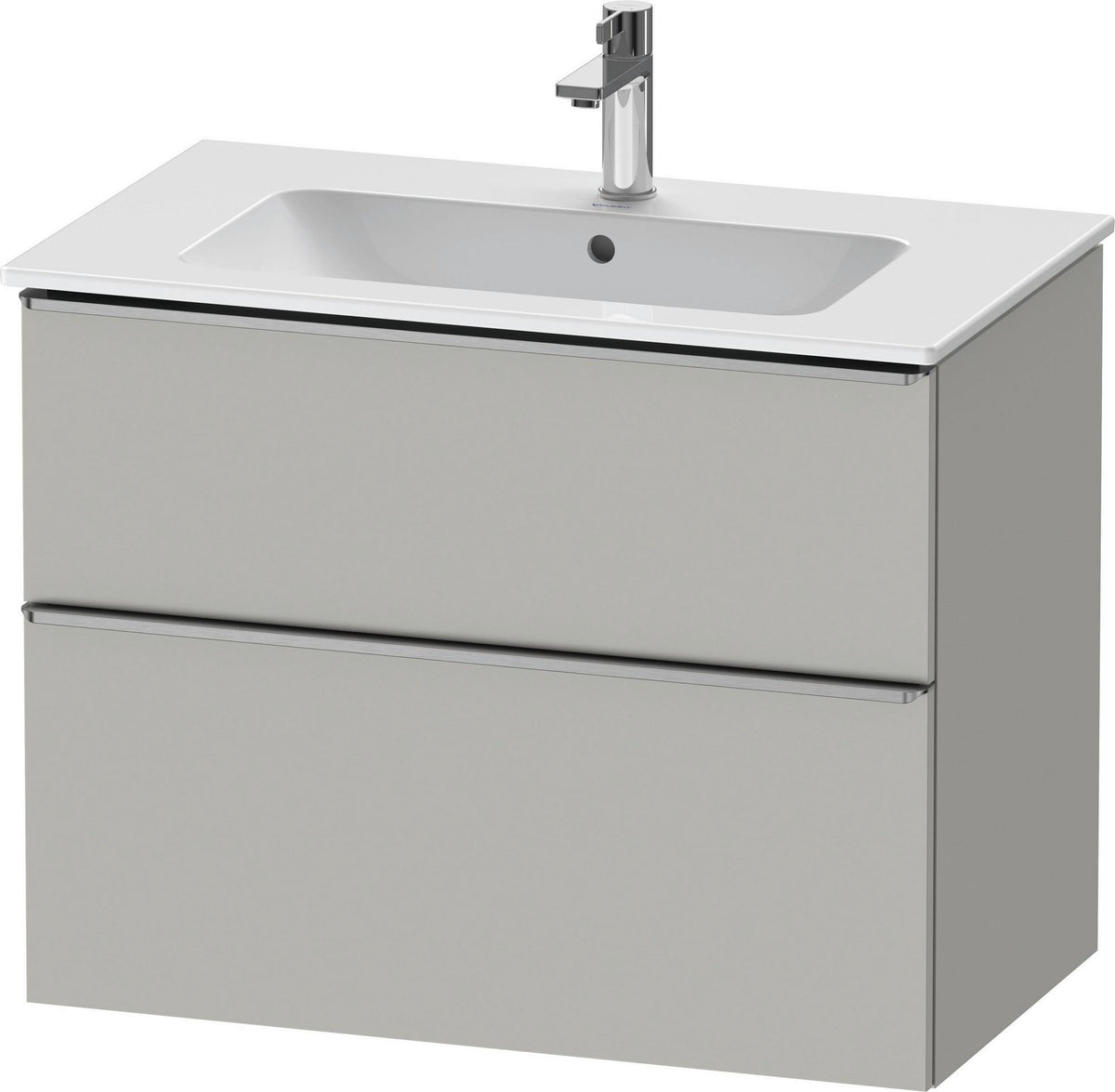 Duravit D-Neo Waschtischunterbau 810 mm betongrau matt mit Soft-Close-Auszug