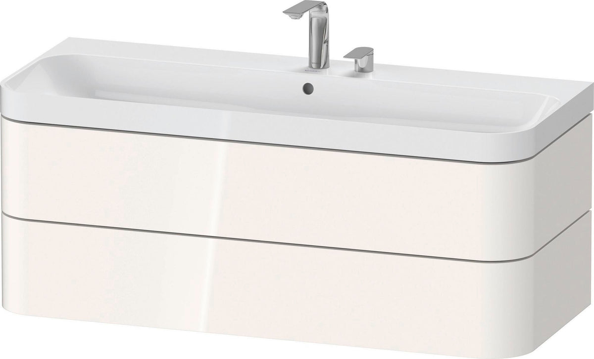Duravit Happy D.2 Waschtischset 1175 mm wandhängend mit Tip-on Technik und Soft-Close