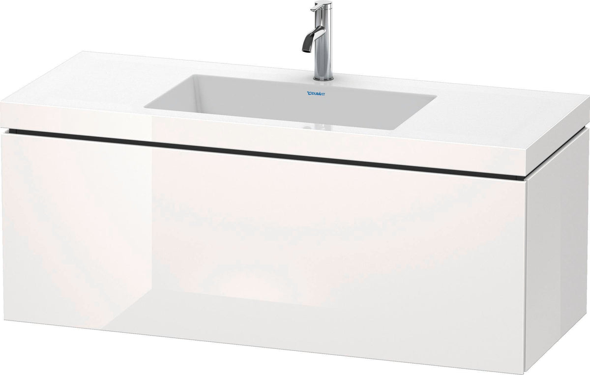 DURAVIT L-Cube c-bonded Waschtischset 1200 mm Eiche Schwarz mit Vero Air Becken, 1 Auszug, wandhängend