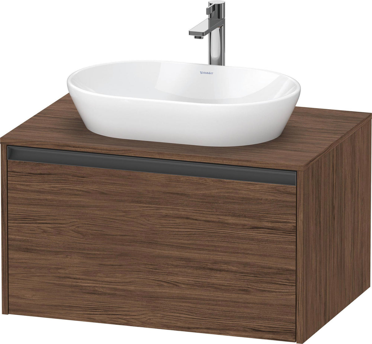 DURAVIT Ketho.2 Konsolen-Waschtischunterbau 800 mm betongrau matt mit 1 Auszug