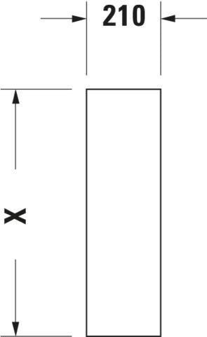 DURAVIT Standsäule Starck 3 aus Keramik, 210x150x705 mm, weiß, eckig, bodenstehend