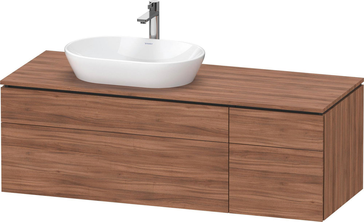 Duravit L-Cube Waschtischunterbau 1420 mm Taupe supermatt mit Tip-On Technik