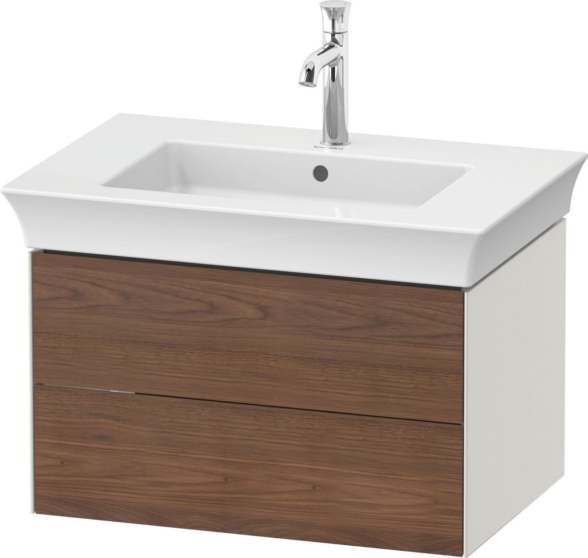 DURAVIT White Tulip Waschtischunterbau 684 mm, 2 Schubkästen, weiß seidenmatt, LED
