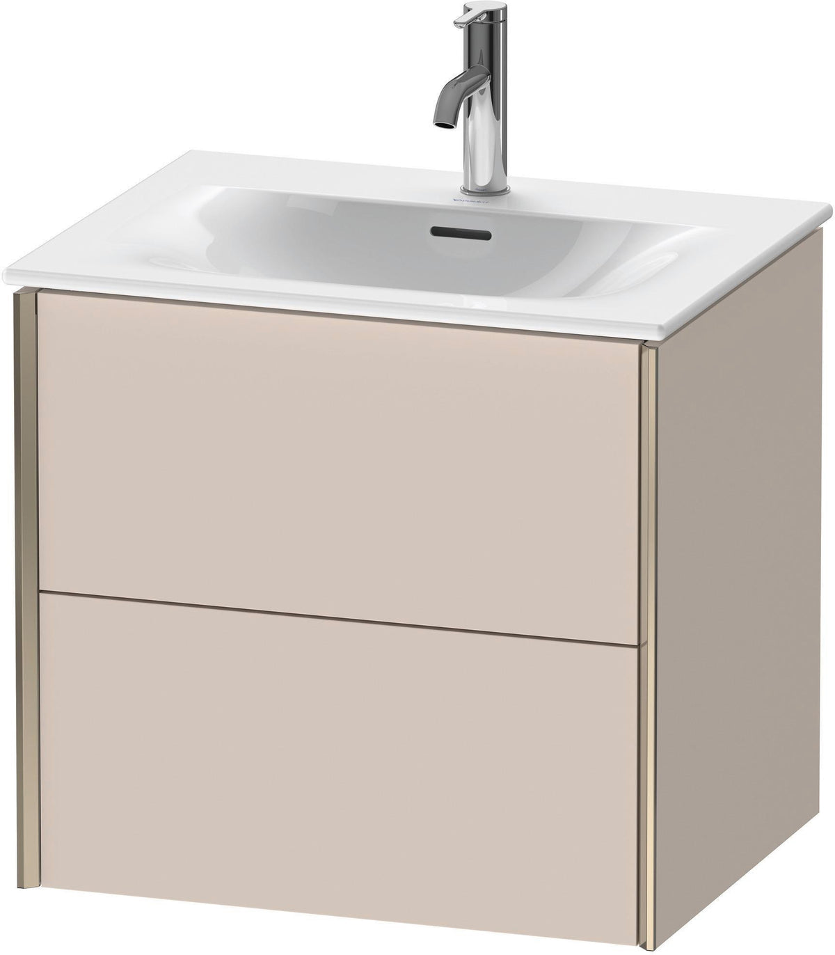 DURAVIT XViu Waschtischunterbau wandhängend 610 mm 2 Schubladen taupe matt