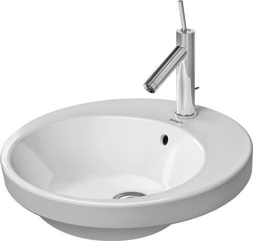 DURAVIT Einbauwaschtisch Starck 2 480 mm mit Überlauf und Hahnlochbank in Weiß