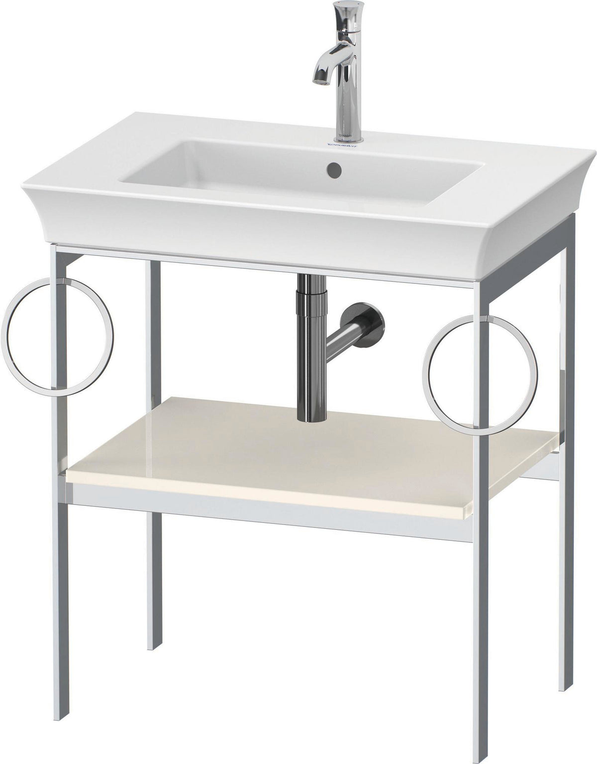 DURAVIT Metallkonsole White Tulip 760x684x450 mm Taupe Hochglanz mit Höhenausgleich