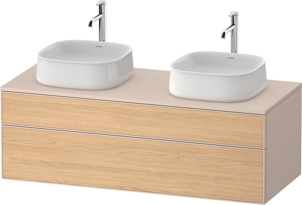 DURAVIT Zencha Konsolen-Waschtischunterbau 1300 mm Eiche Anthrazit wandhängend