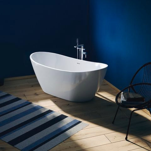 DURAVIT DuraVato Freistehbadewanne oval weiß Acryl 1700x710x690 mm mit Überlauf