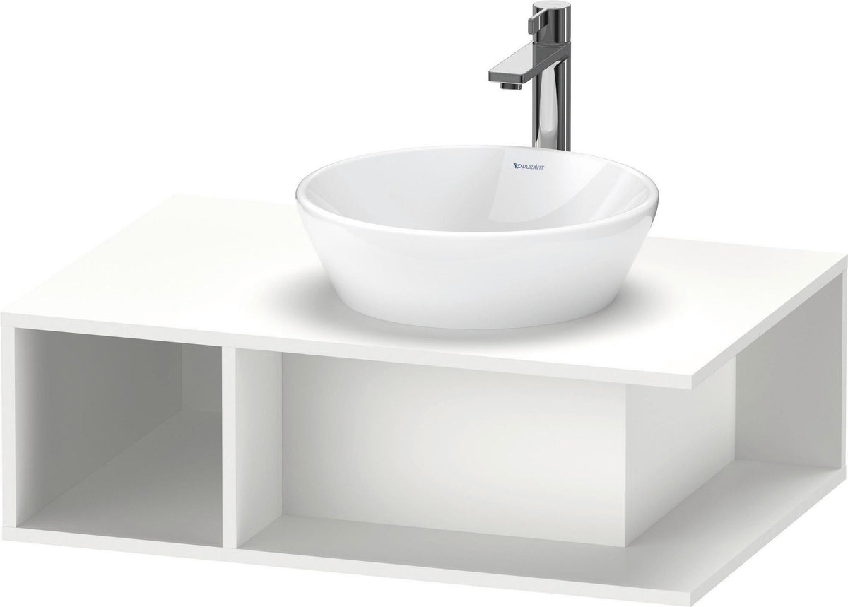 Duravit D-Neo Waschtischunterbau 800 mm Betongrau Matt – Wandhängend, 1 offenes Fach links