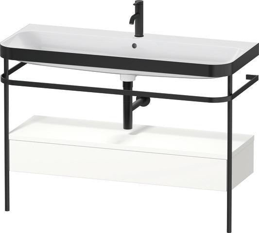 Duravit Waschtischset HAPPY D.2 PLUS 1175x490mm ein Hahnloch taupe supermatt