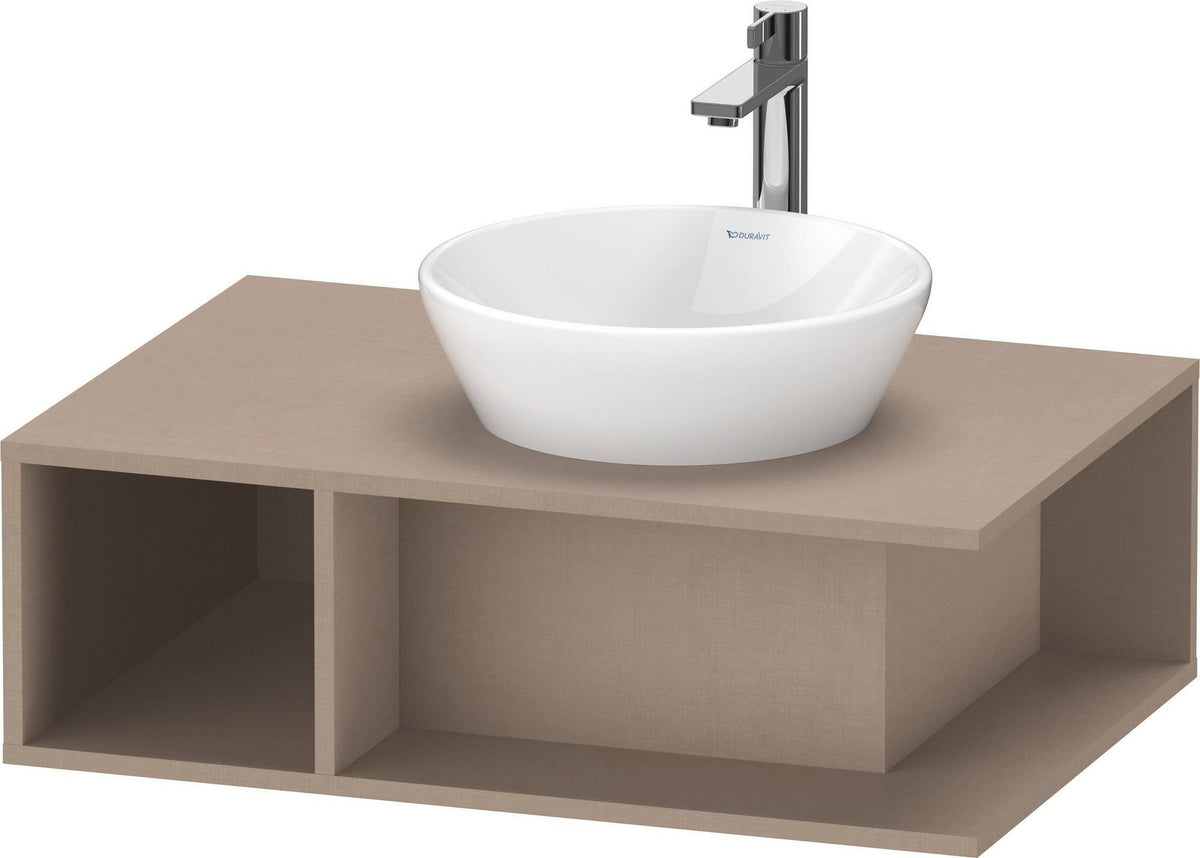 Duravit D-Neo Waschtischunterbau 800 mm Betongrau Matt – Wandhängend, 1 offenes Fach links