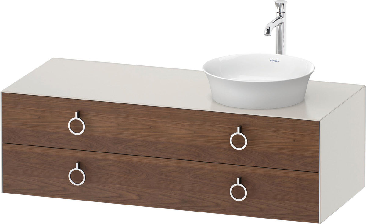 DURAVIT White Tulip Konsolenwaschtischunterbau wandhängend 1300 mm mit LED-Innenbeleuchtung und Soft-Close