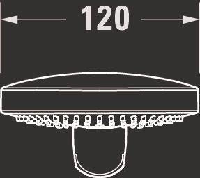 DURAVIT Handbrause MinusFlow 3-Jet D120 Rain/Pulse/Mono, Schwarz Matt – 120 mm Duschkopf mit Antikalk