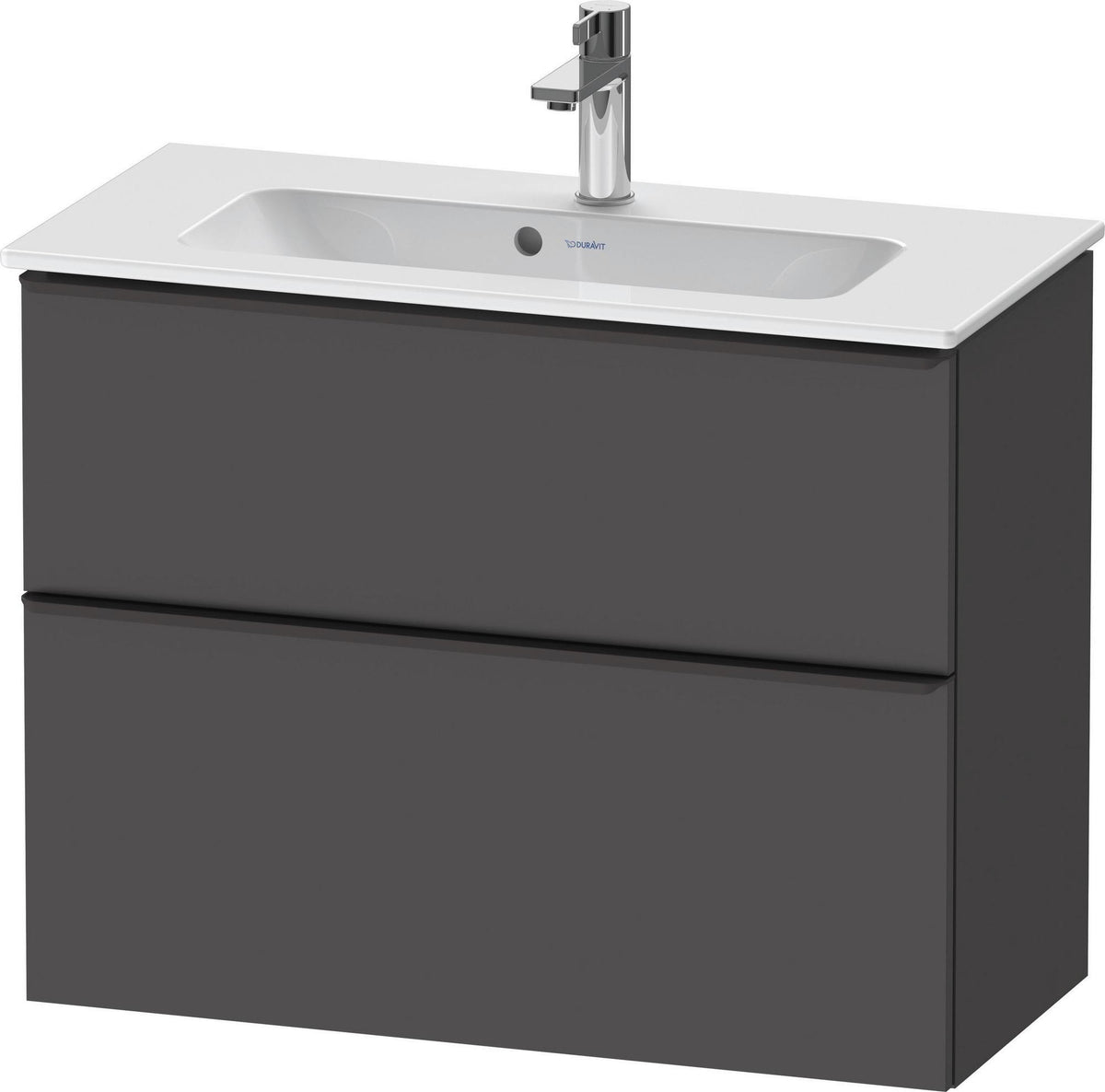 DURAVIT D-Neo Waschtischunterbau 810 mm Eiche Schwarz Bronze, wandhängend, 1 Auszug