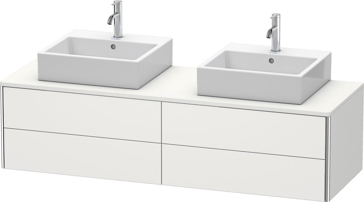 Duravit XSquare Waschtischunterbau 1600 mm betongrau matt, 4 Schubkästen, wandhängend