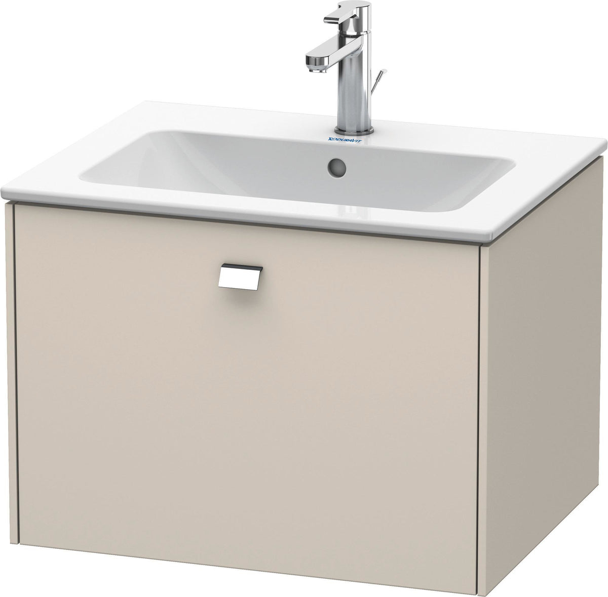Duravit Brioso Waschtischunterbau 620 mm betongrau matt mit 1 Auszug und Soft-Close