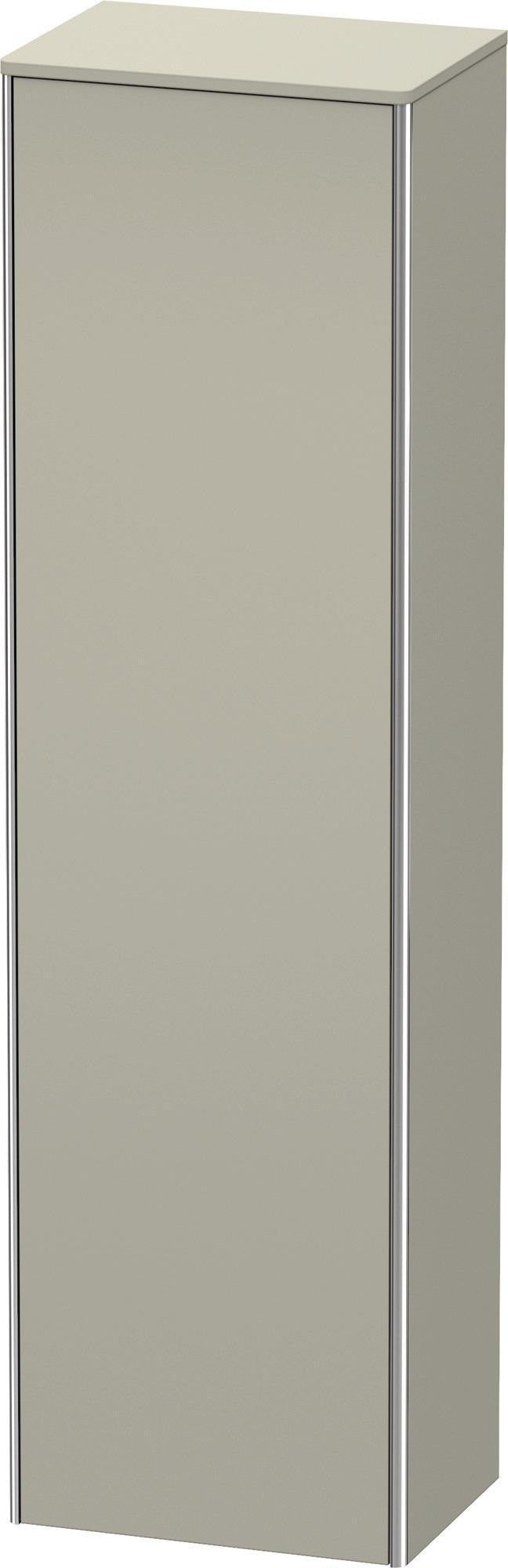 DURAVIT XSquare Hochschrank 1776 mm taupe seidenmatt, wandmontiert, 1 Tür links, mit Tip-On