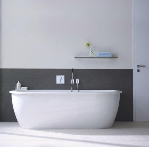 DURAVIT Darling New Badewanne 1900x900 mm Vorwand, weiß Acryl mit Gestell & 2 Rückenschrägen