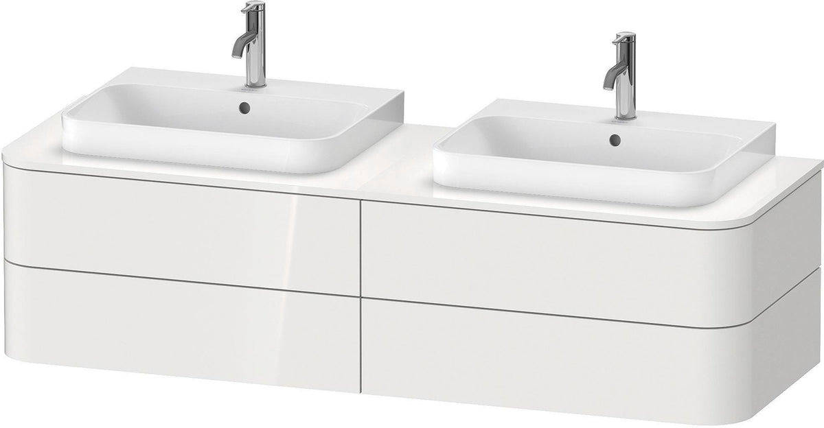 Duravit Happy D.2 Konsolenwaschtischunterbau 1600 mm mit 4 Schubkästen und Tip-On-Technik