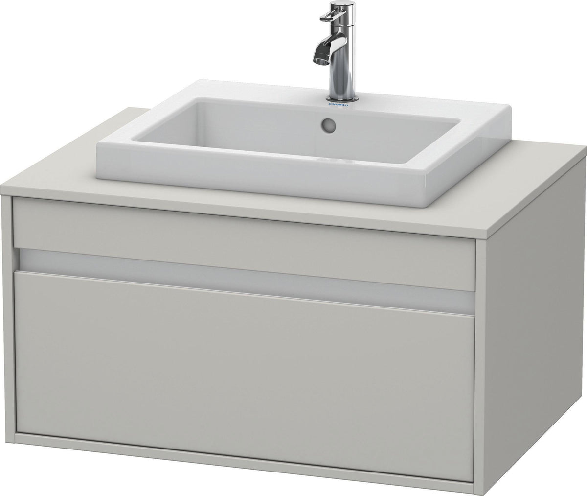 Duravit Ketho Waschtischunterbau 800 mm wandhängend, 1 Auszug, weiß matt – für Einbauwaschtisch
