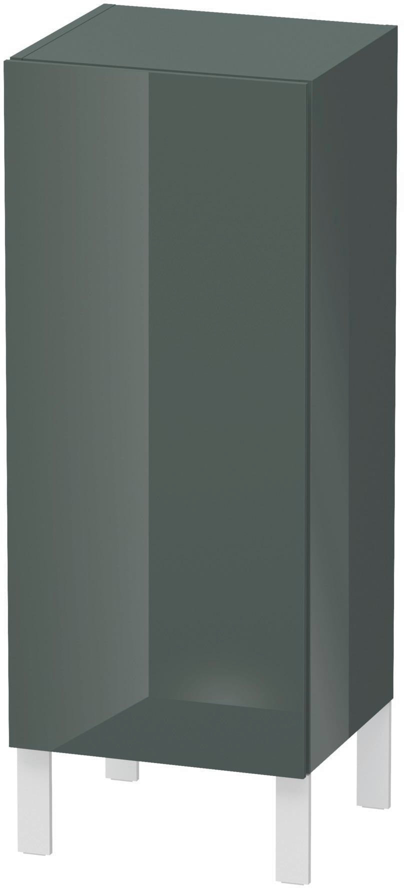 DURAVIT L-Cube Halbhochschrank 250 mm, 1 Tür links, amerikanischer Nussbaum – wandhängend mit Soft-Close