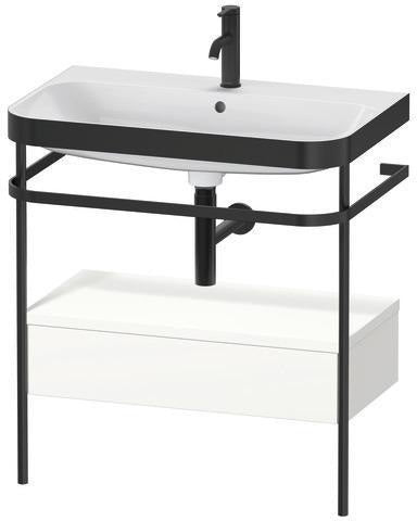 Duravit Waschtischset Happy D.2 Plus 775x490mm ein Hahnloch taupe supermatt