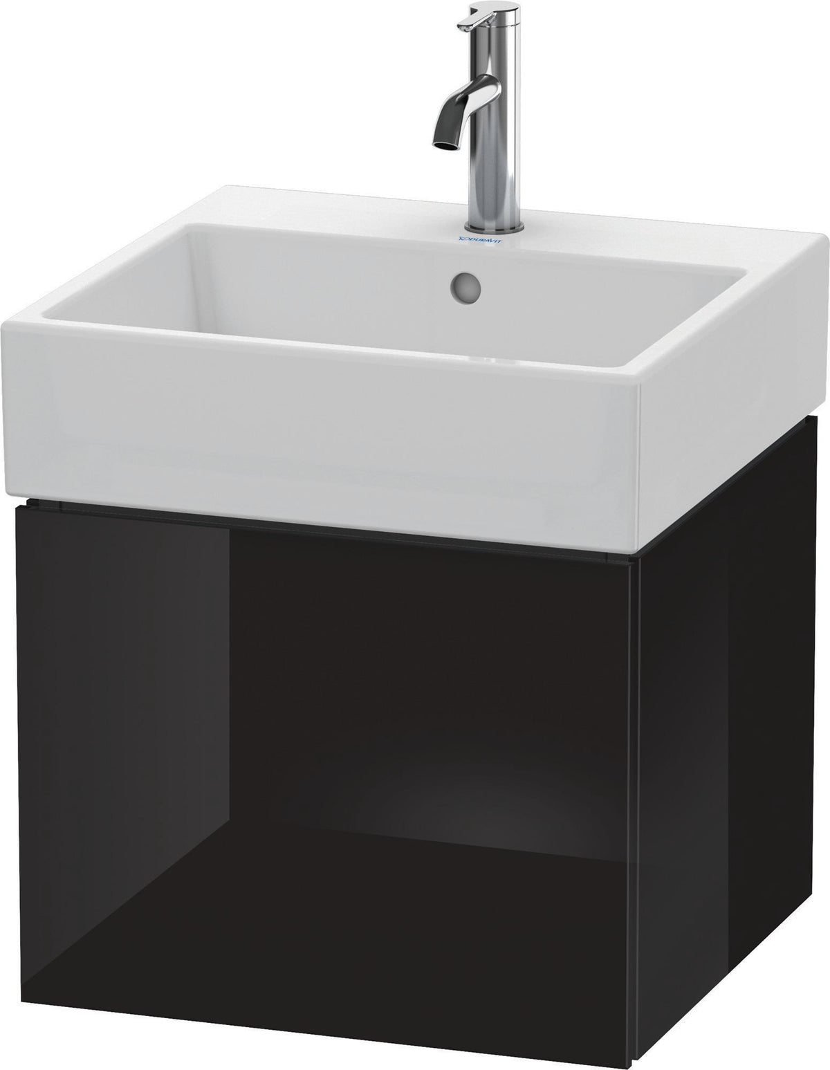 DURAVIT L-Cube Waschtischunterbau 484 mm, 1 Auszug, Weiß Matt, wandhängend, Tip-On