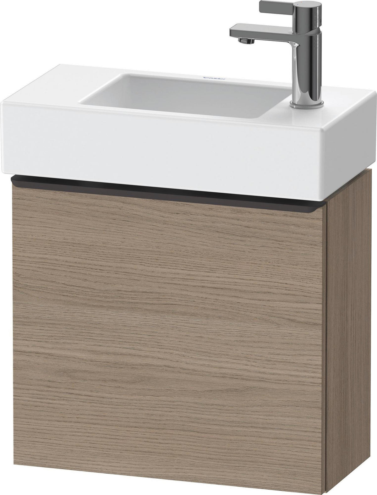 Duravit D-Neo Waschtischunterbau 484 mm Eiche Terra Matt, 1 Tür rechts, wandhängend