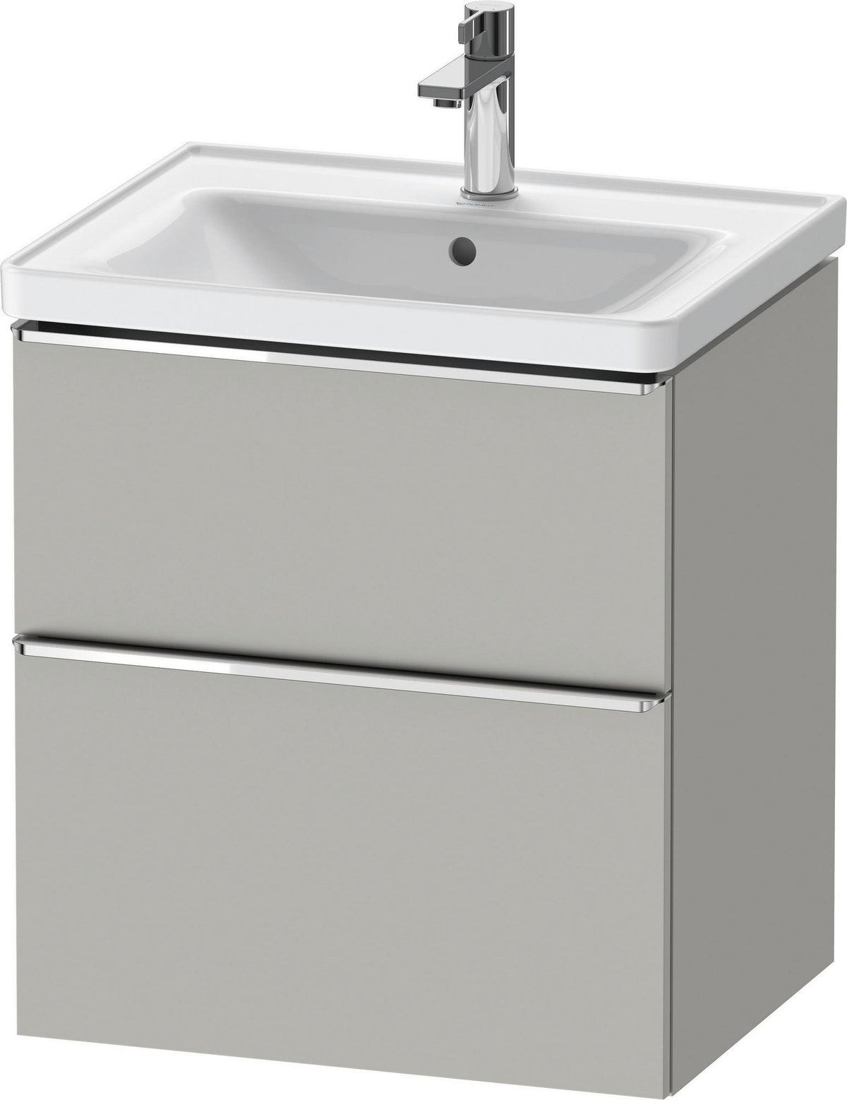 Duravit D-Neo Waschtischunterbau 584 mm betongrau matt mit Auszug und Schubkasten