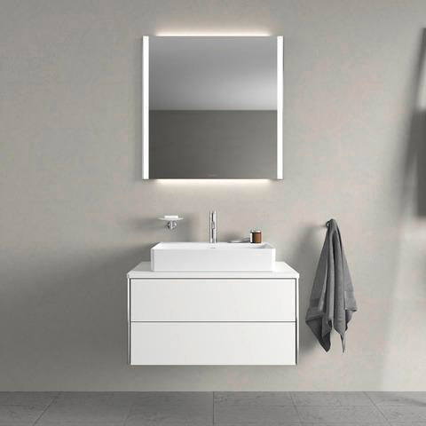 DURAVIT XSquare Konsole 800x550x16 mm mit Ausschnitt – Betongrau Matt