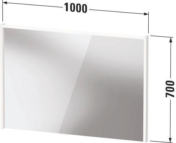 DURAVIT D-Code 2.0 Spiegel 1000x700 mm mit LED-Beleuchtung, Weiß Matt – Wandhängend, IP44