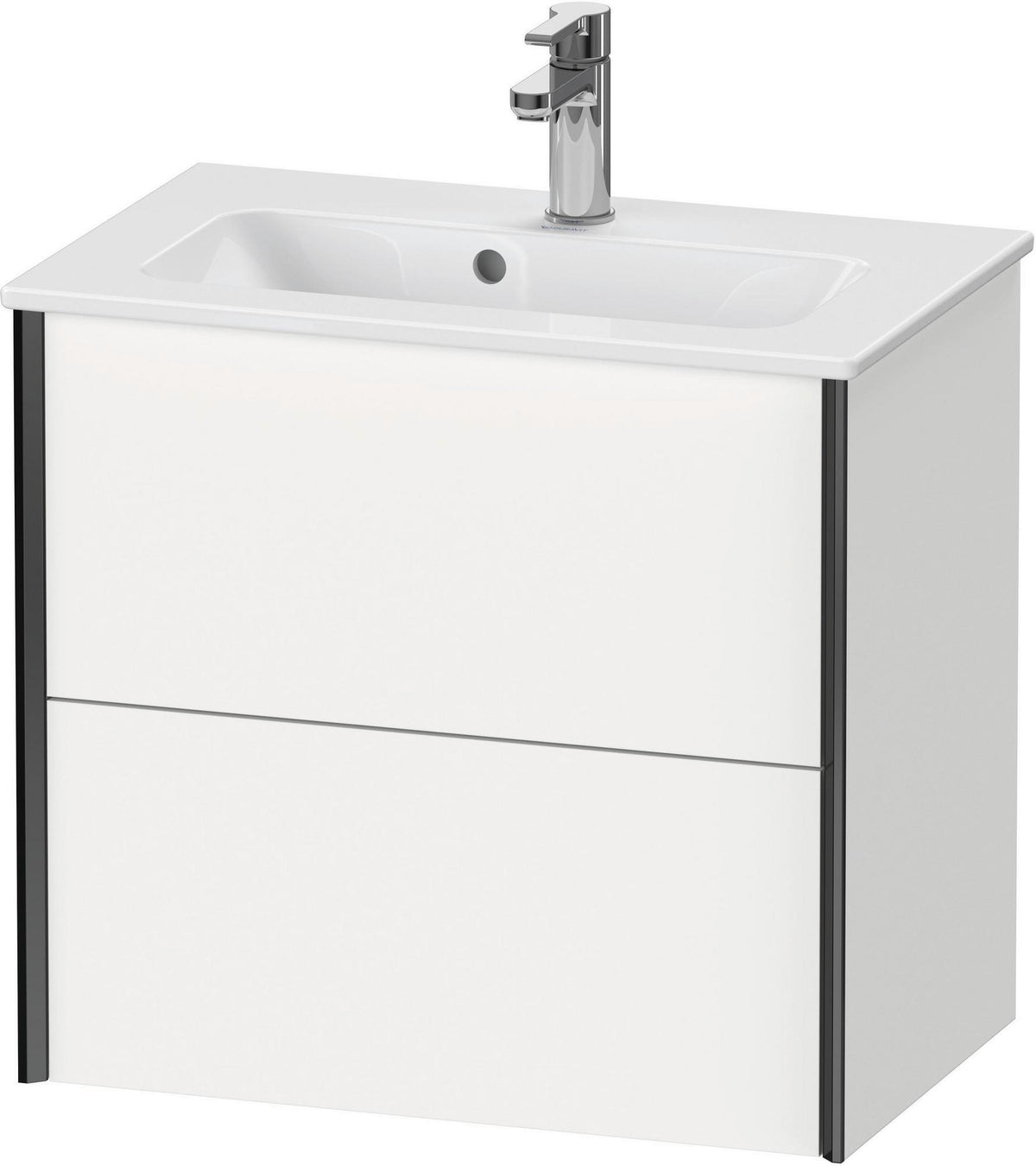 DURAVIT XViu Waschtischunterbau wandhängend 610 mm, 2 Schubladen, champagner matt/weiß matt