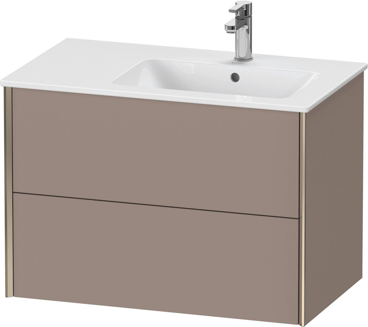 DURAVIT XViu Waschtischunterbau wandhängend 810 mm, 2 Schubkästen, weiß matt