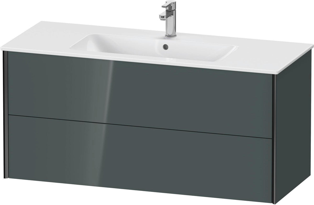 Duravit XViu Waschtischunterbau wandhängend 1210 mm, 2 Schubkästen, champagner matt/weiß matt