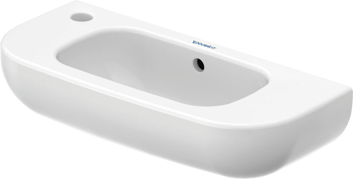 DURAVIT D-Code Handwaschbecken 500 mm mit Überlauf und Hahnlochbank rechts, weiß