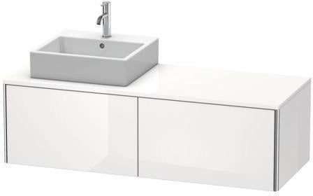 Duravit XSquare Waschtischunterbau 1400 mm wandhängend mit Becken links in s-matt