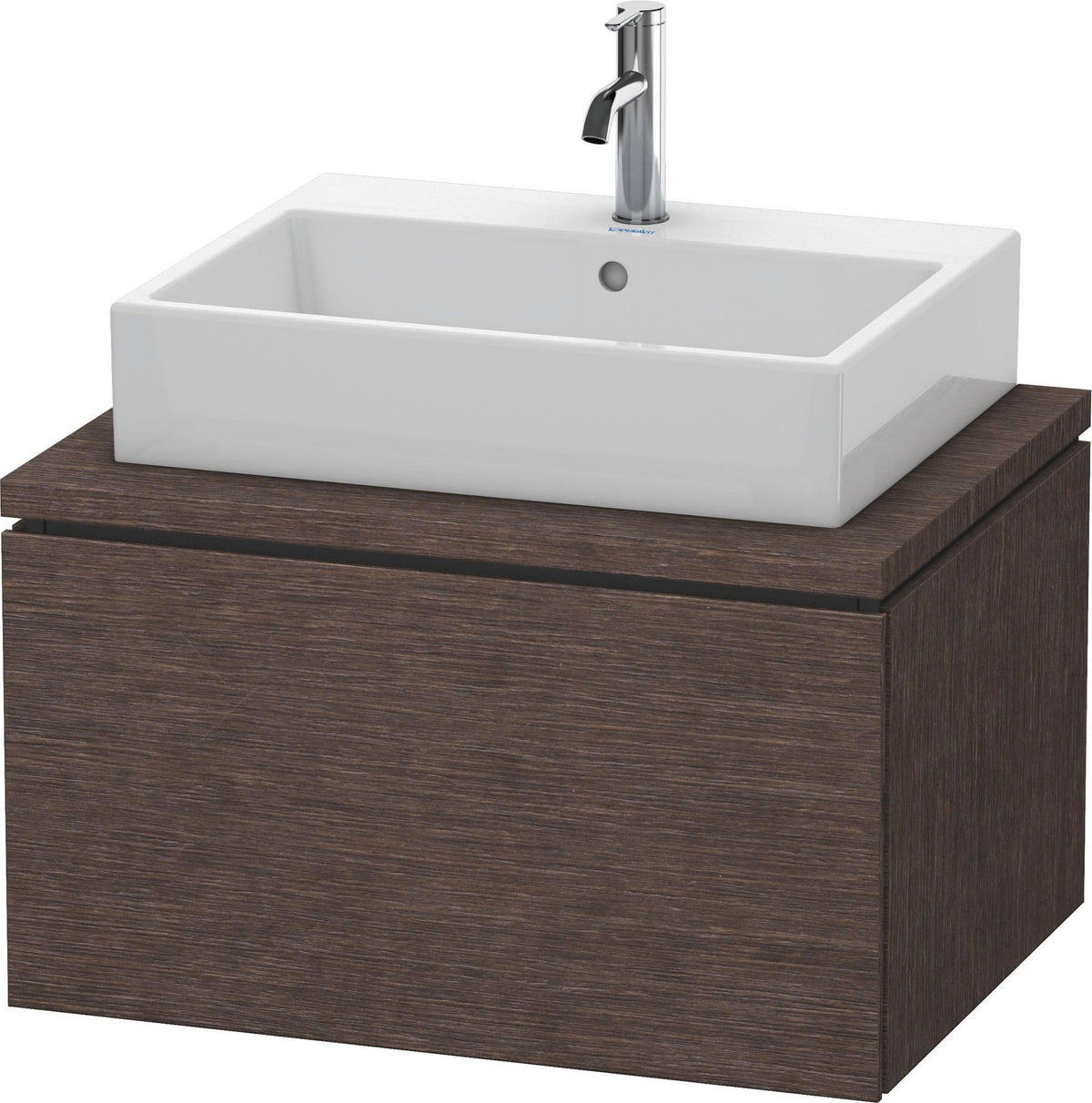 Duravit L-Cube Konsolenwaschtischunterbau 720 mm betongrau matt mit 1 Auszug und Tip-on-Technik