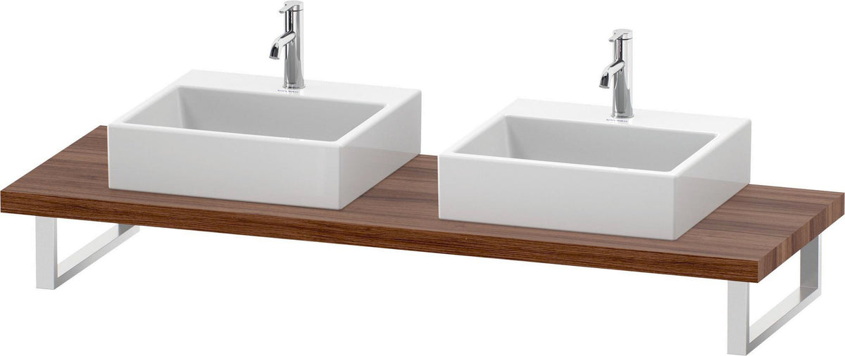 DURAVIT L-Cube Konsole variabel 45 mm weiß matt mit 2 Ausschnitten, 550 mm tief
