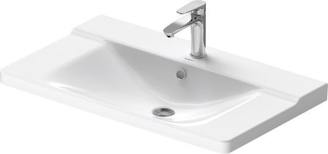 Duravit Möbelwaschtisch P3 Comforts 850x500mm weiß mit Überlauf, ohne Hahnloch, Ablagefläche links