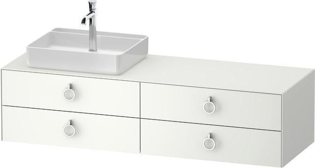 Duravit White Tulip Waschtischunterbau 1600 mm Nussbaum Links von Philippe Starck