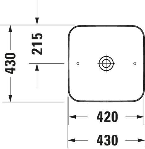 DURAVIT Cape Cod Aufsatzbecken 430mm Weiß ohne Überlauf mit WonderGliss