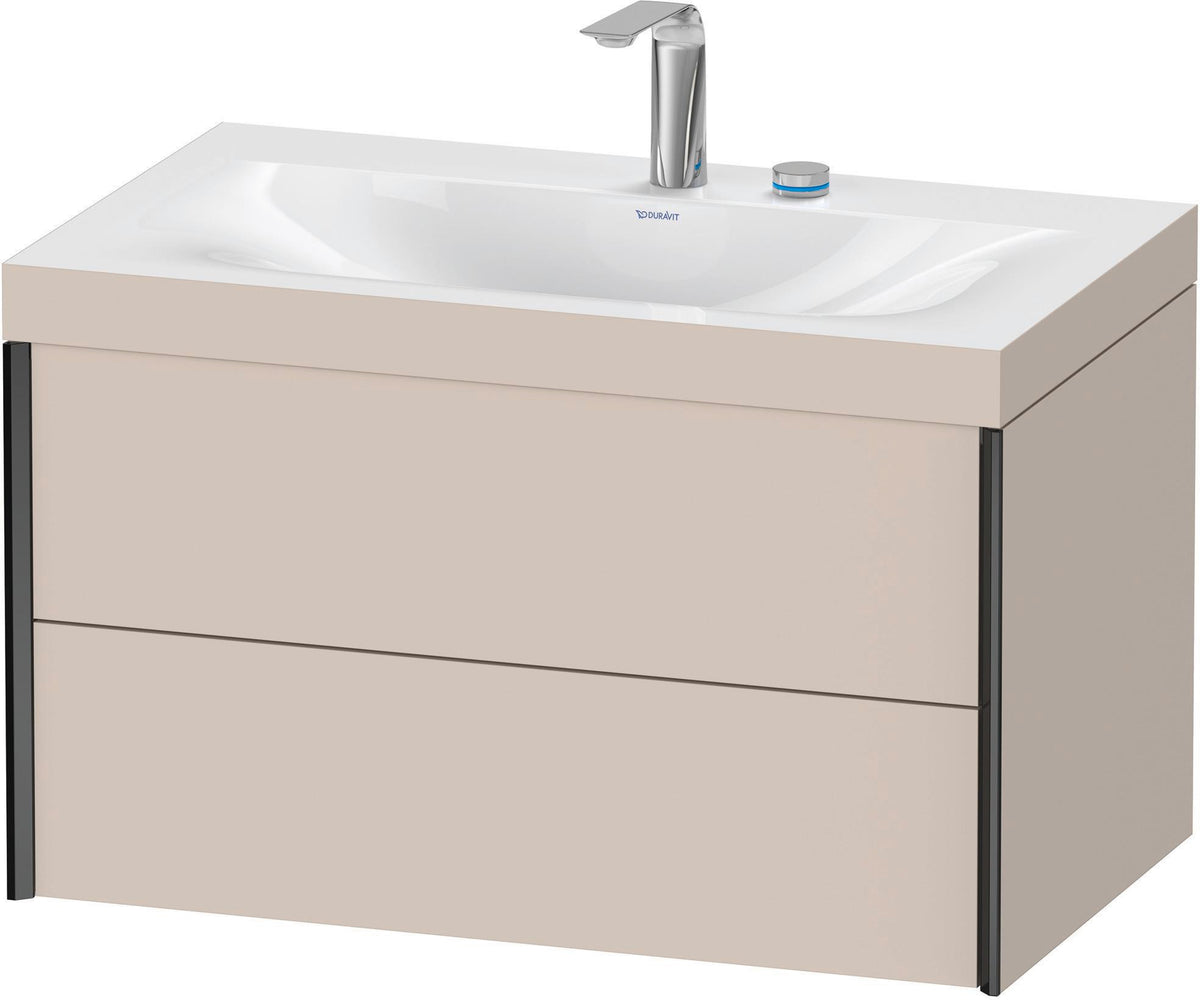 DURAVIT XViu c-bonded Waschtischset wandhängend 800x480x503mm mit 2 Schubkästen, Push-Open und Soft-Close