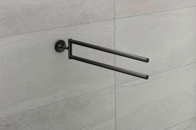 DURAVIT Starck T Handtuchhalter, 2-armig, schwenkbar, Chrom, 50x46,5x80 mm