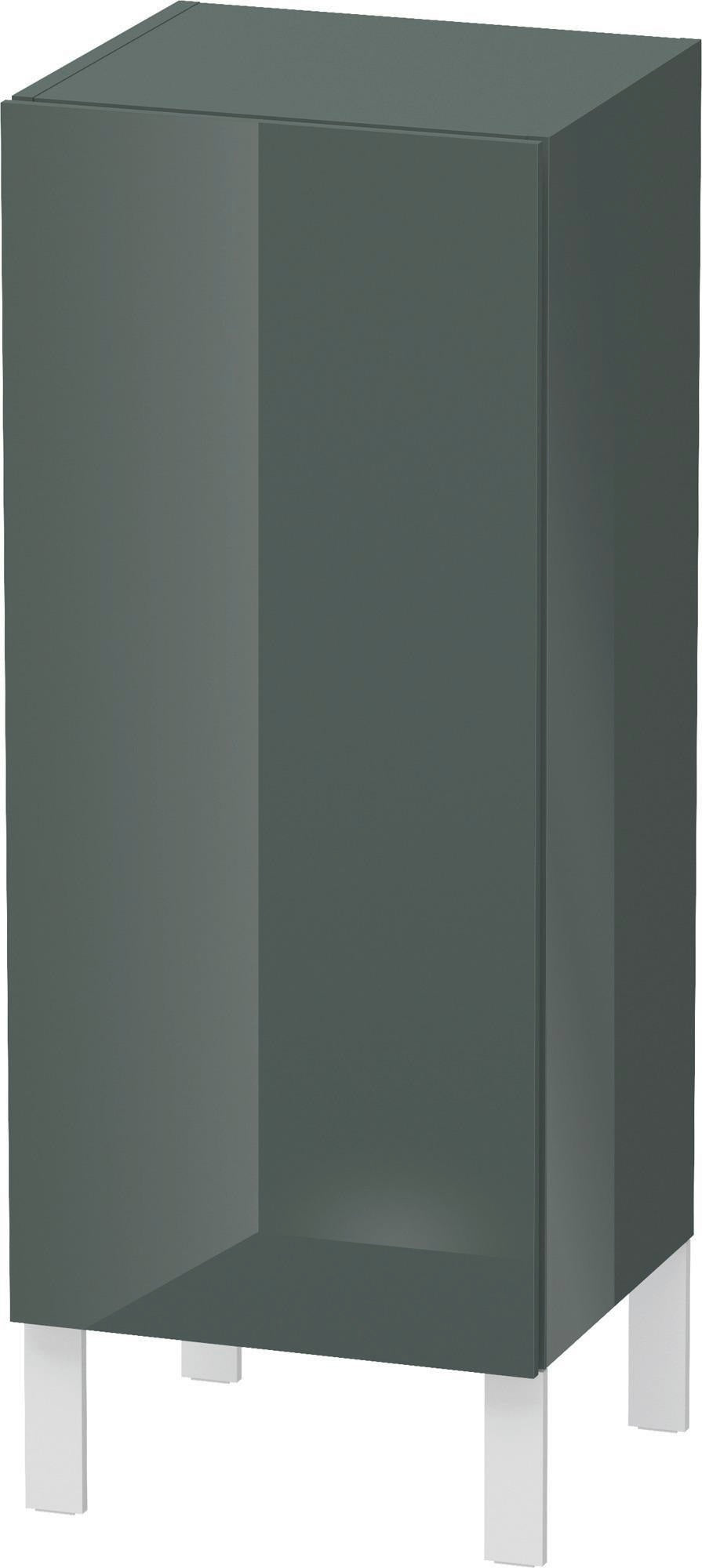 DURAVIT L-Cube Halbhochschrank 250 mm, 1 Tür links, amerikanischer Nussbaum – wandhängend mit Soft-Close