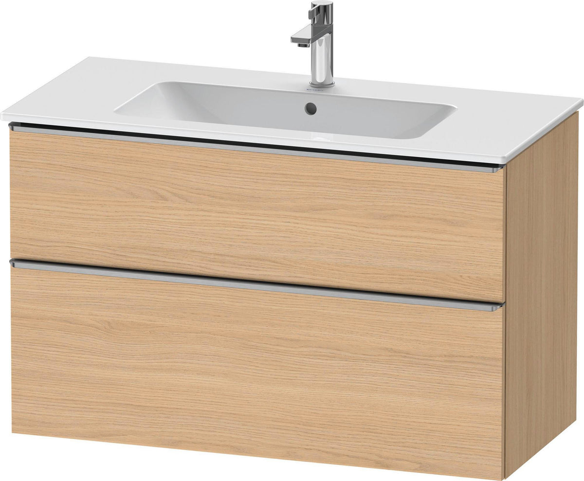 DURAVIT D-Neo Waschtischunterbau 1010 mm Eiche Schwarz mit Bronze Griff